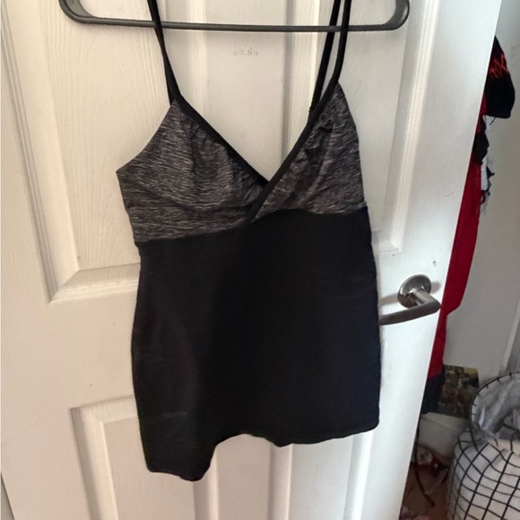 lululemon athletica Tops - Lulu lemon Black and Gray Strappy Top